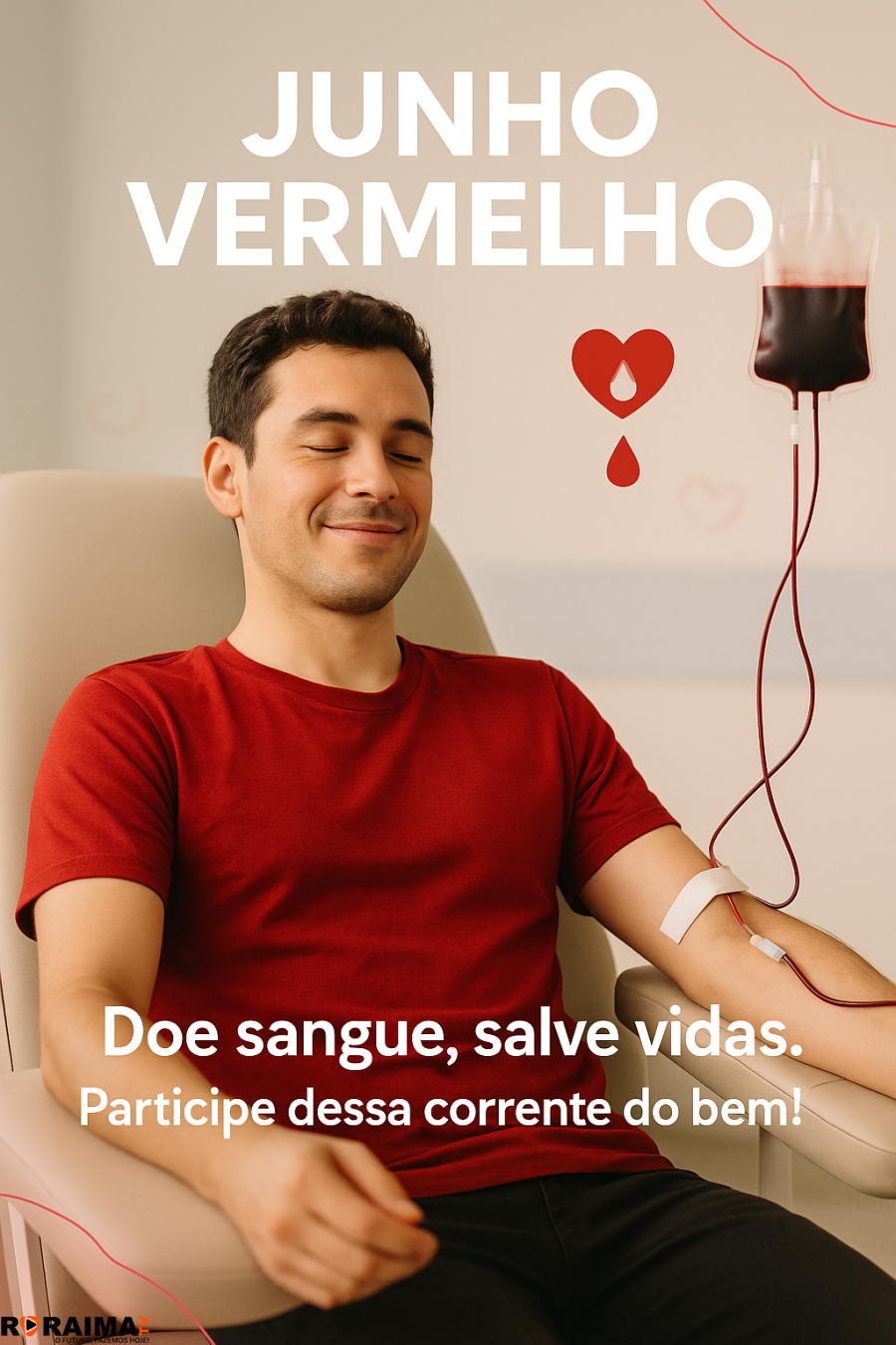 Hemoraima realiza campanha de doação de sangue e palestras durante o Junho Vermelho