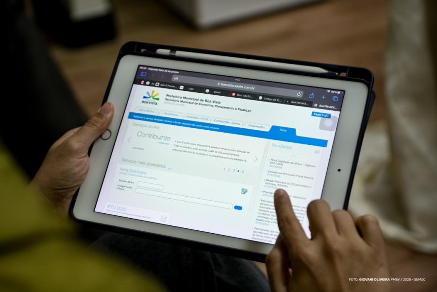 Prefeitura de Boa Vista oferece emissão online de TAC e ISS Fixo